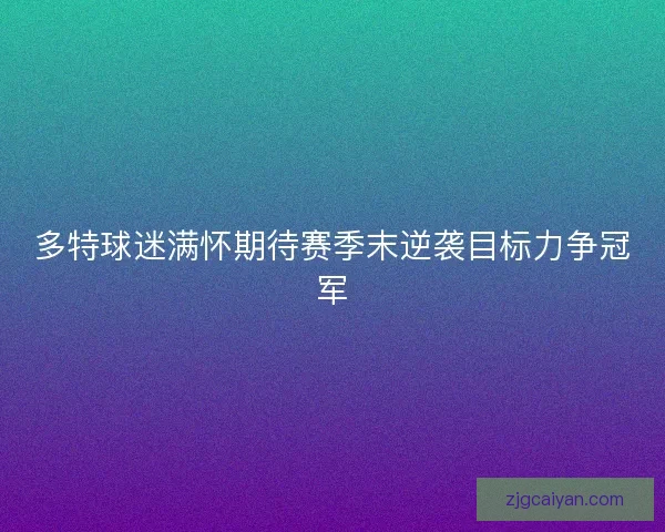 多特球迷满怀期待赛季末逆袭目标力争冠军
